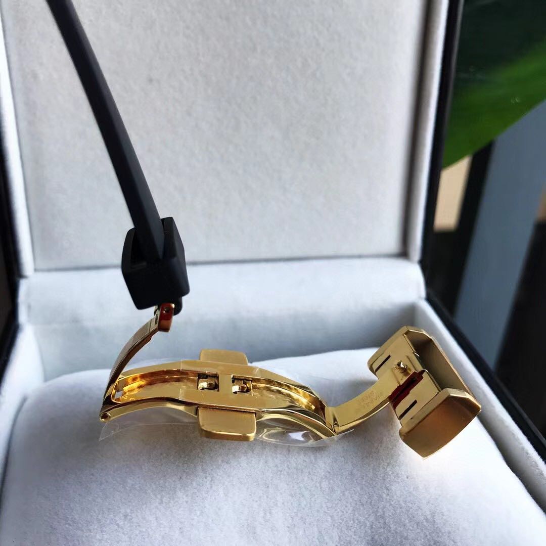 Gucci Dive Gold Tone Black Dial Rubber Strap Men's Watch - DopestKickz