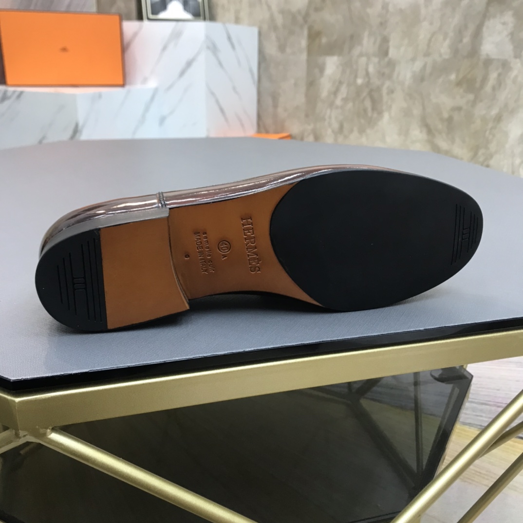 Hermes Loafers In Leather - DopestKickz