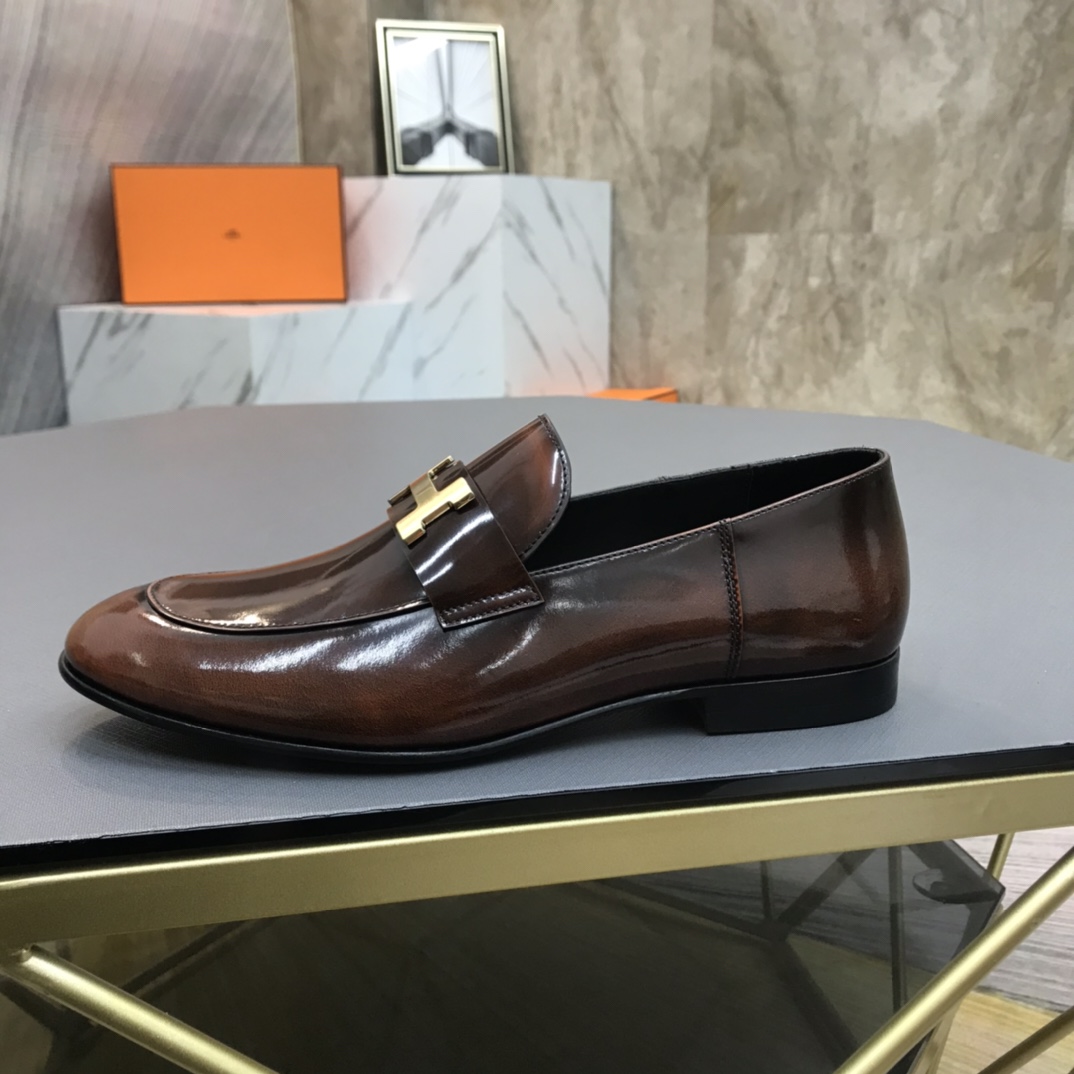 Hermes Loafers In Leather - DopestKickz