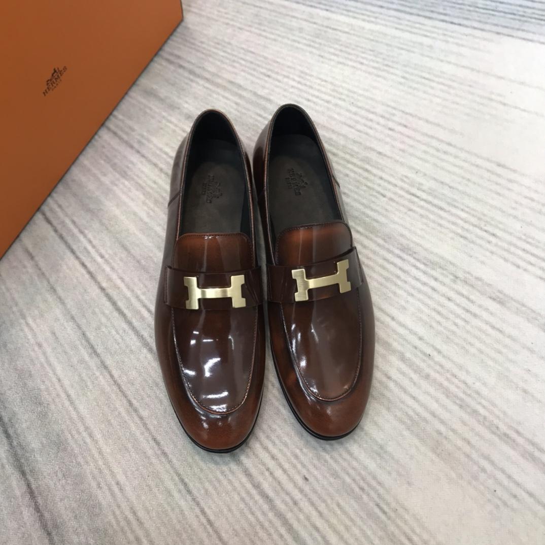 Hermes Loafers In Leather - DopestKickz