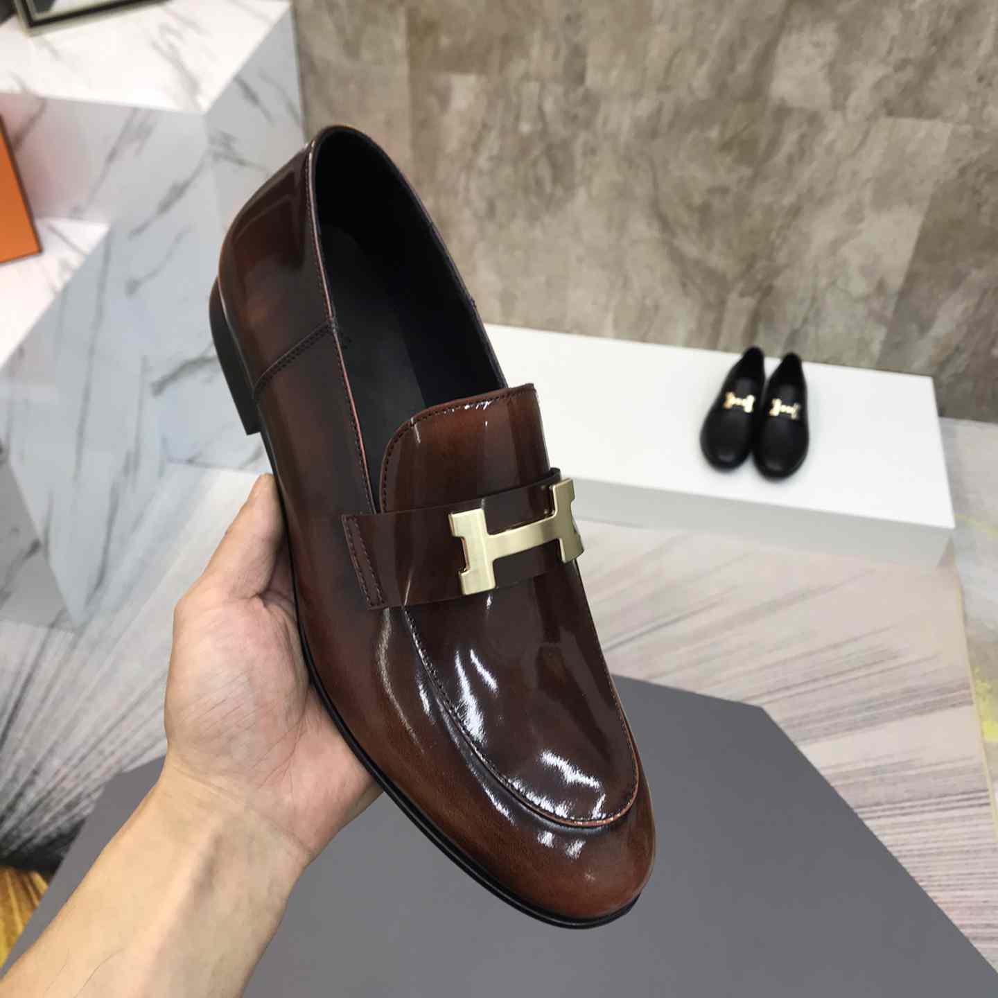 Hermes Loafers In Leather - DopestKickz