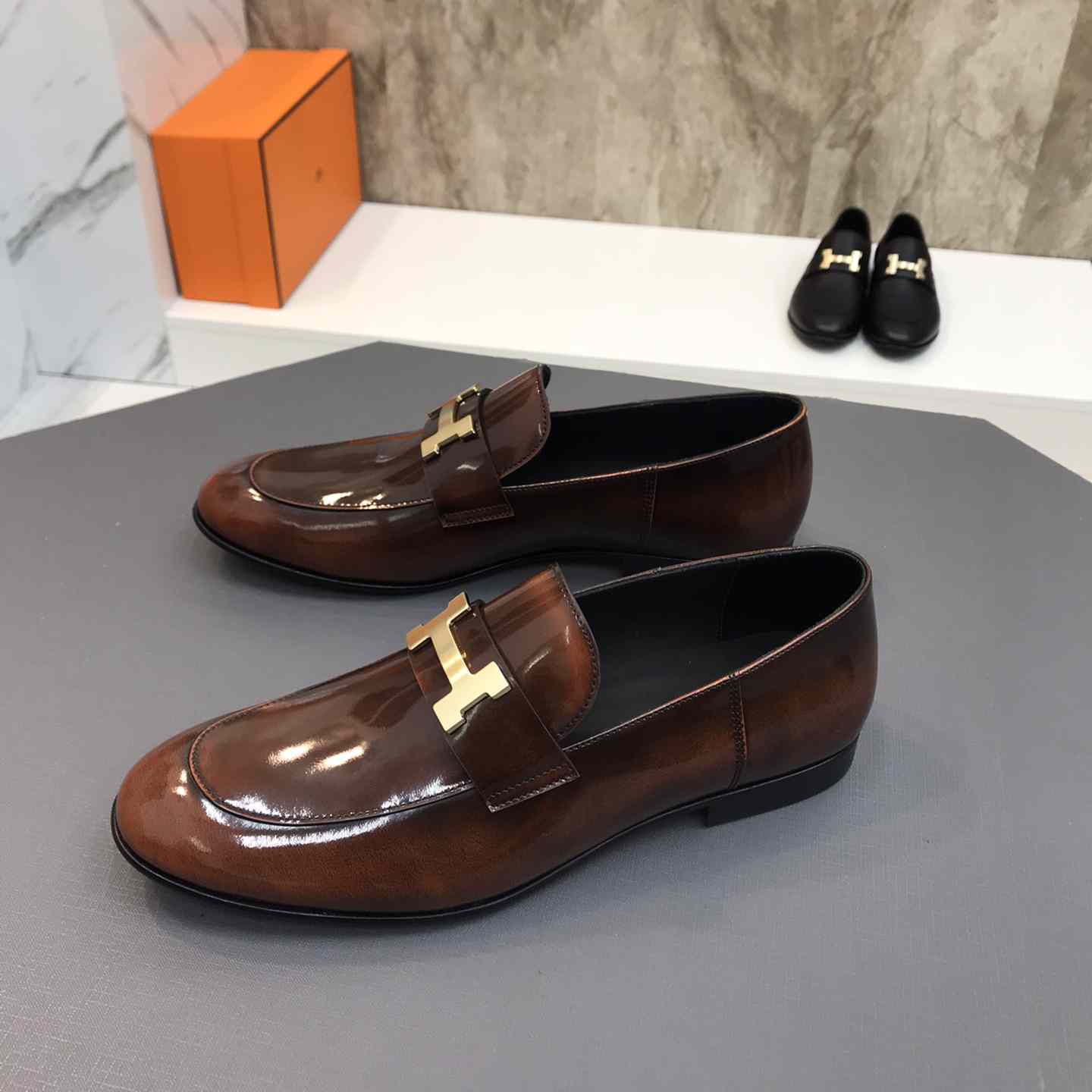 Hermes Loafers In Leather - DopestKickz