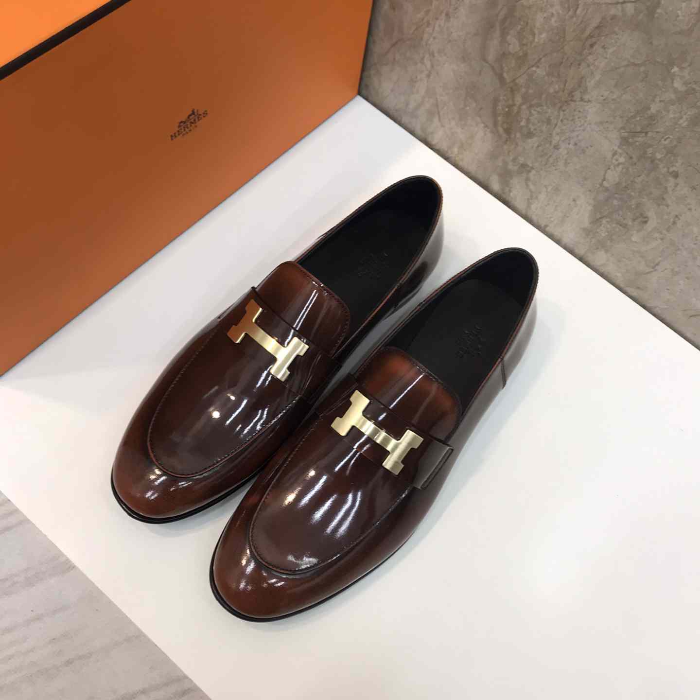 Hermes Loafers In Leather - DopestKickz