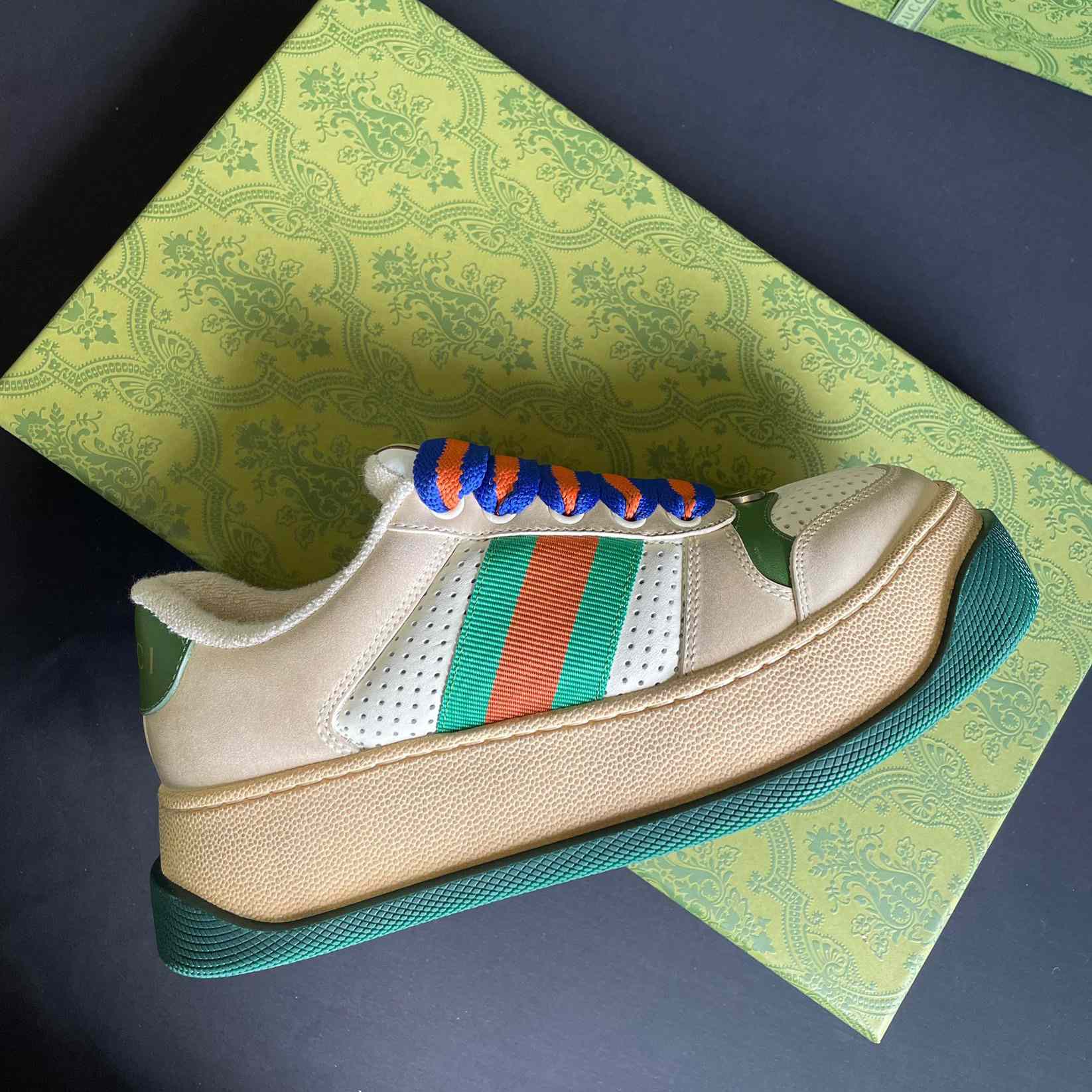 Gucci Screener Sneaker With Web - DopestKickz