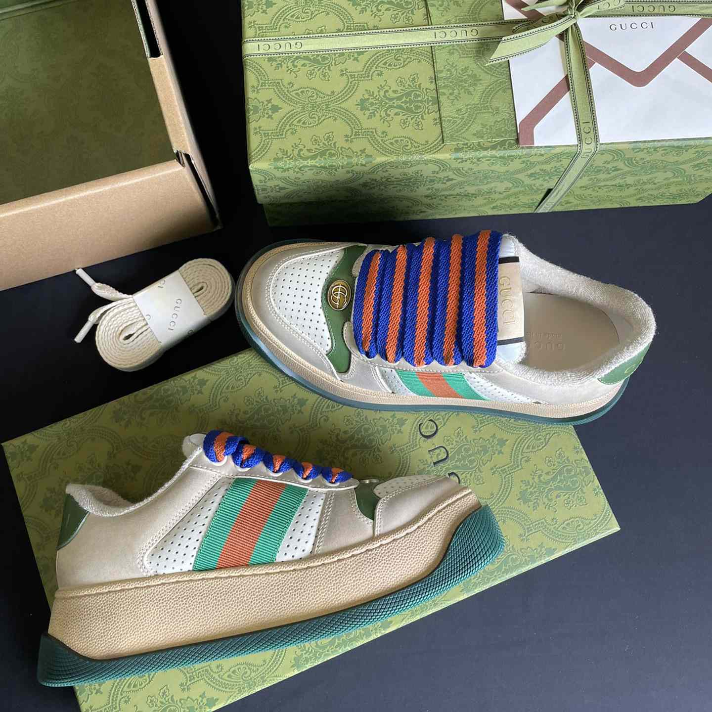 Gucci Screener Sneaker With Web - DopestKickz