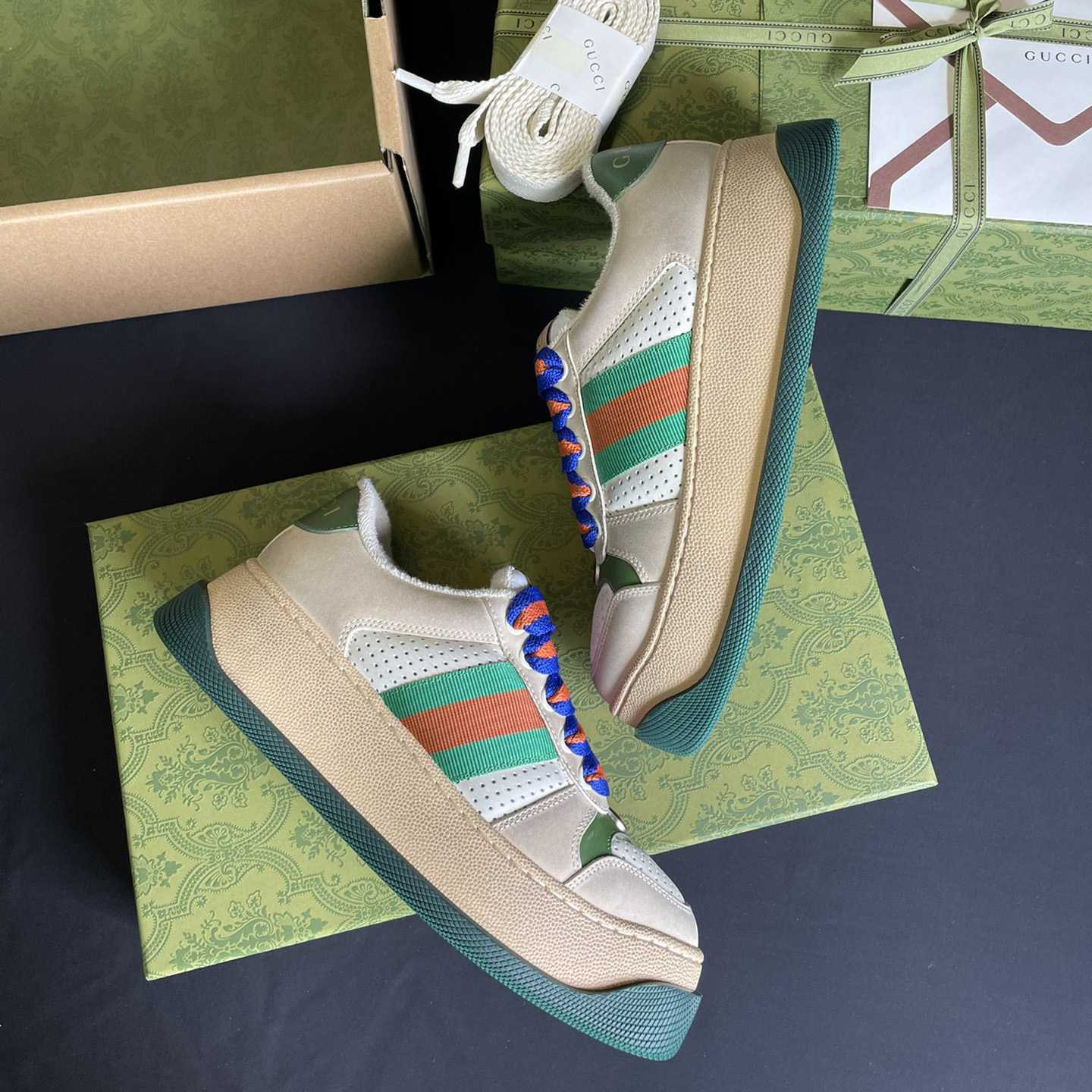 Gucci Screener Sneaker With Web - DopestKickz