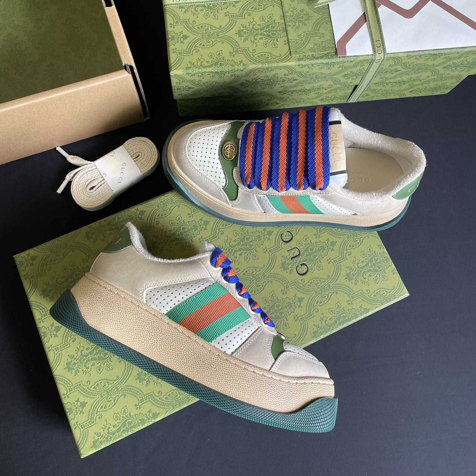Gucci Screener Sneaker With Web - DopestKickz