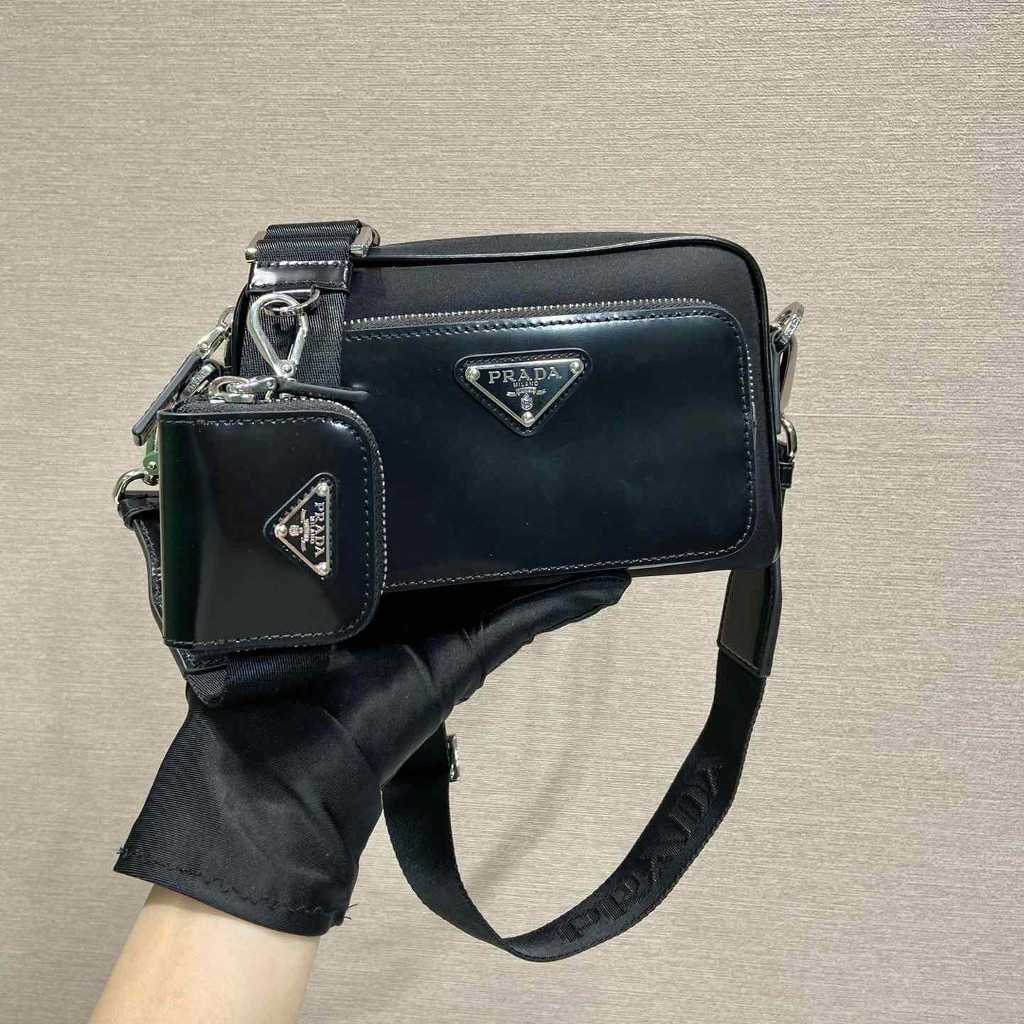 Prada Re-Nylon And Brushed Leather Shoulder Bag - DopestKickz