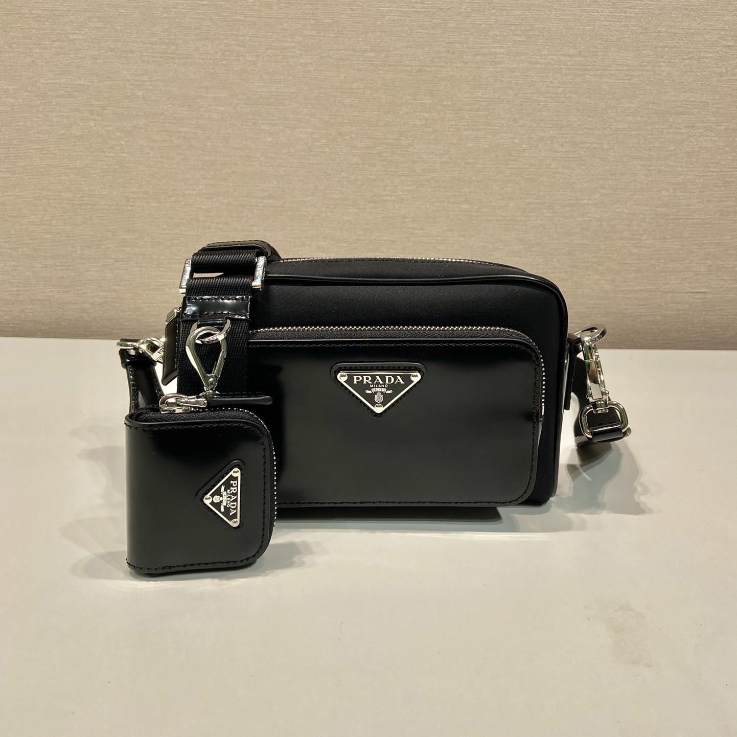 Prada Re-Nylon And Brushed Leather Shoulder Bag - DopestKickz