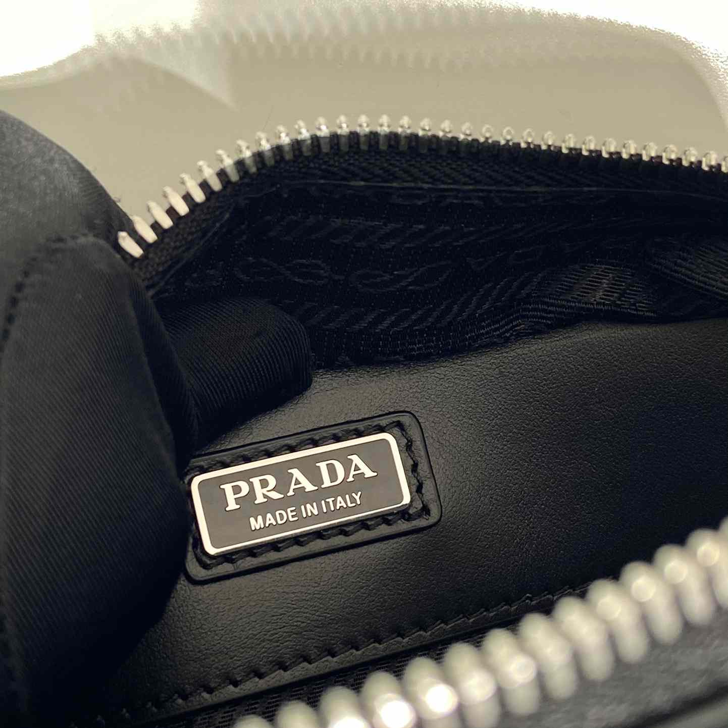 Prada Brique Brushed Leather Bag With Triangle Motif - DopestKickz