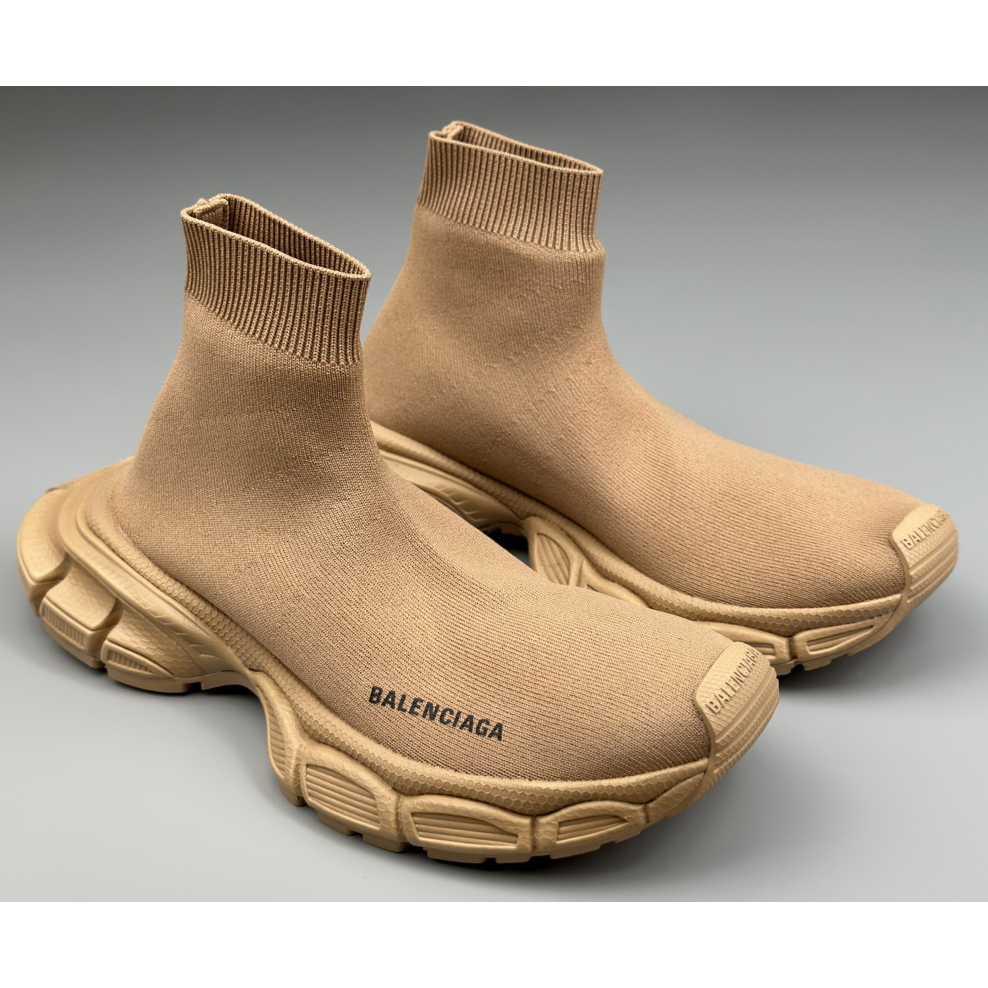 Balenciaga 3XL Sock Recycled Knit Sneaker In Beige  - DopestKickz