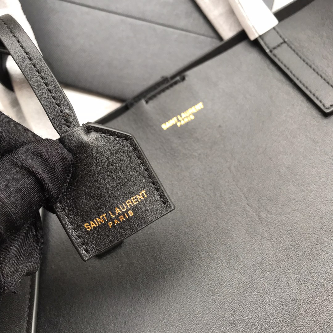 Saint Laurent Shopping Bag In Supple Leather (38x28x13cm) - DopestKickz