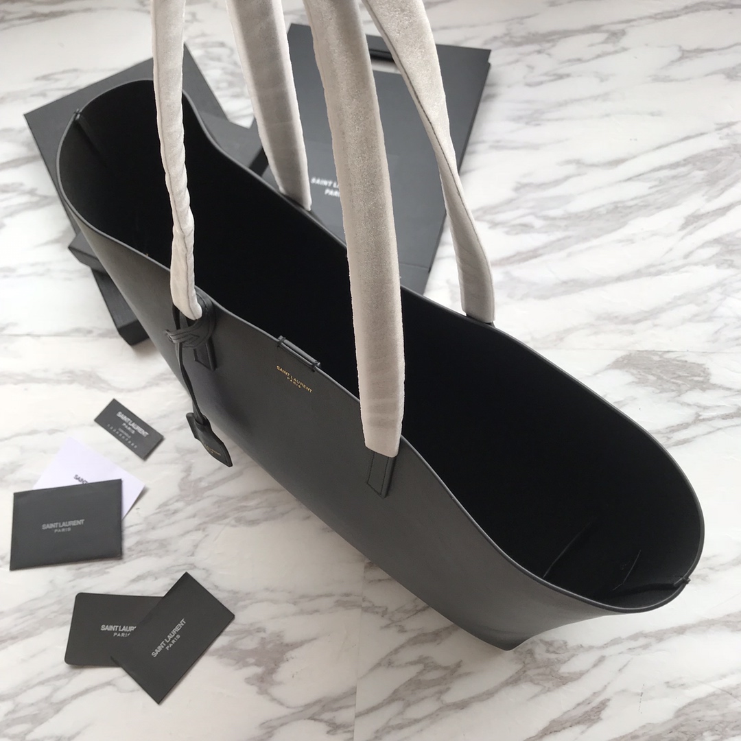 Saint Laurent Shopping Bag In Supple Leather (38x28x13cm) - DopestKickz