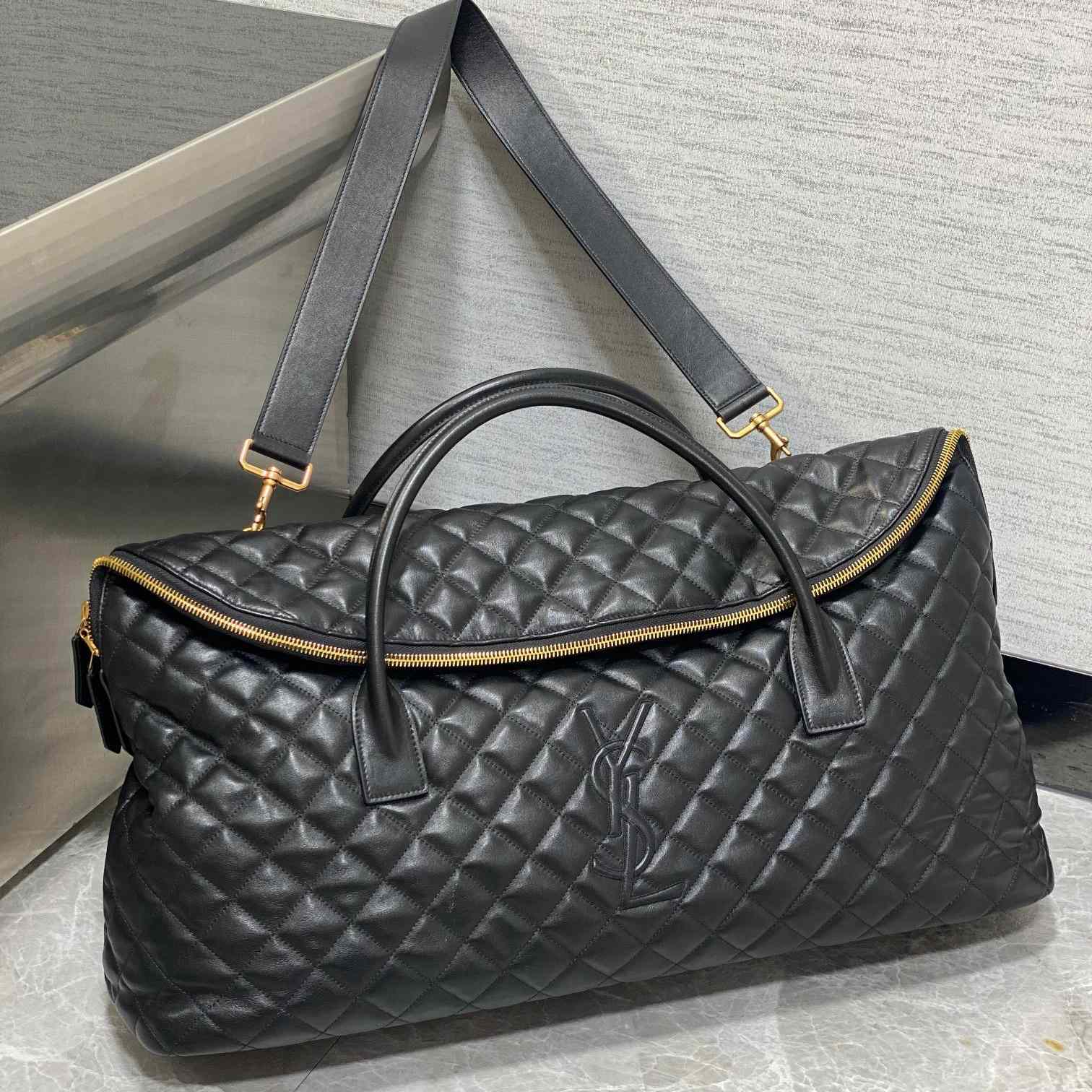 Saint Laurent ES Giant Travel Bag In Quilted Leather - DopestKickz