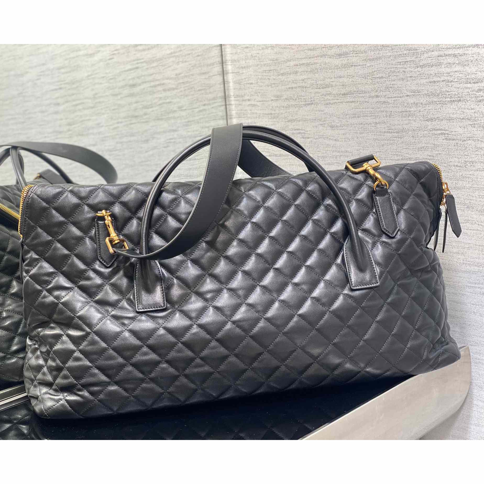 Saint Laurent ES Giant Travel Bag In Quilted Leather - DopestKickz