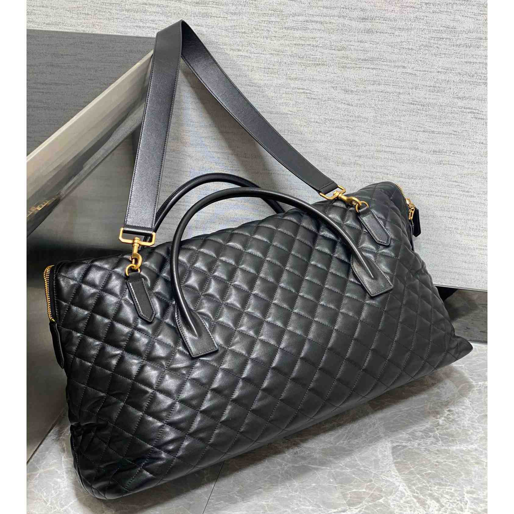 Saint Laurent ES Giant Travel Bag In Quilted Leather - DopestKickz