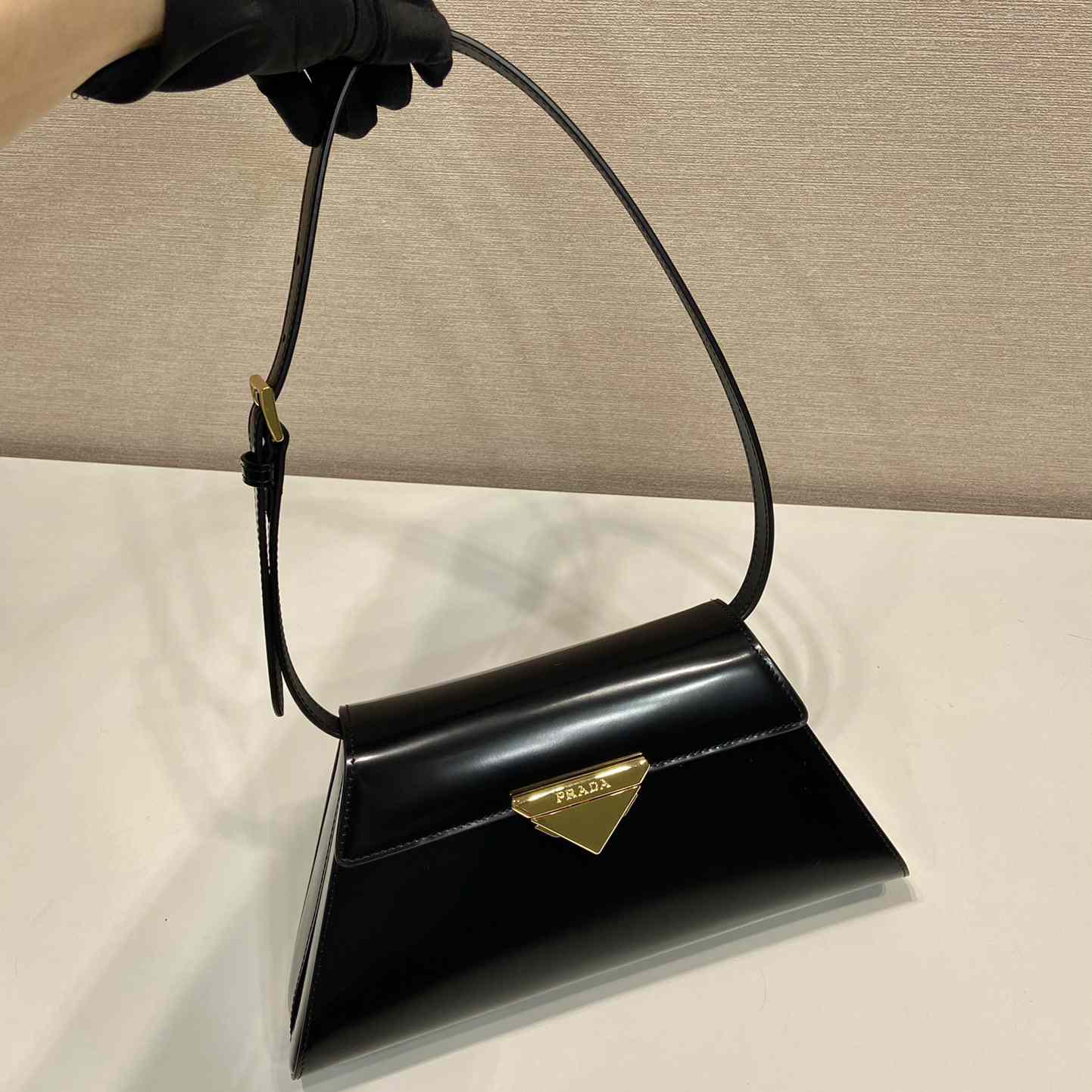 Prada Medium Brushed Leather Handbag - DopestKickz