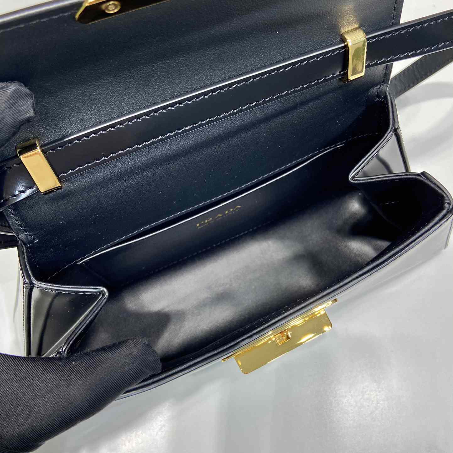 Prada Medium Brushed Leather Handbag - DopestKickz