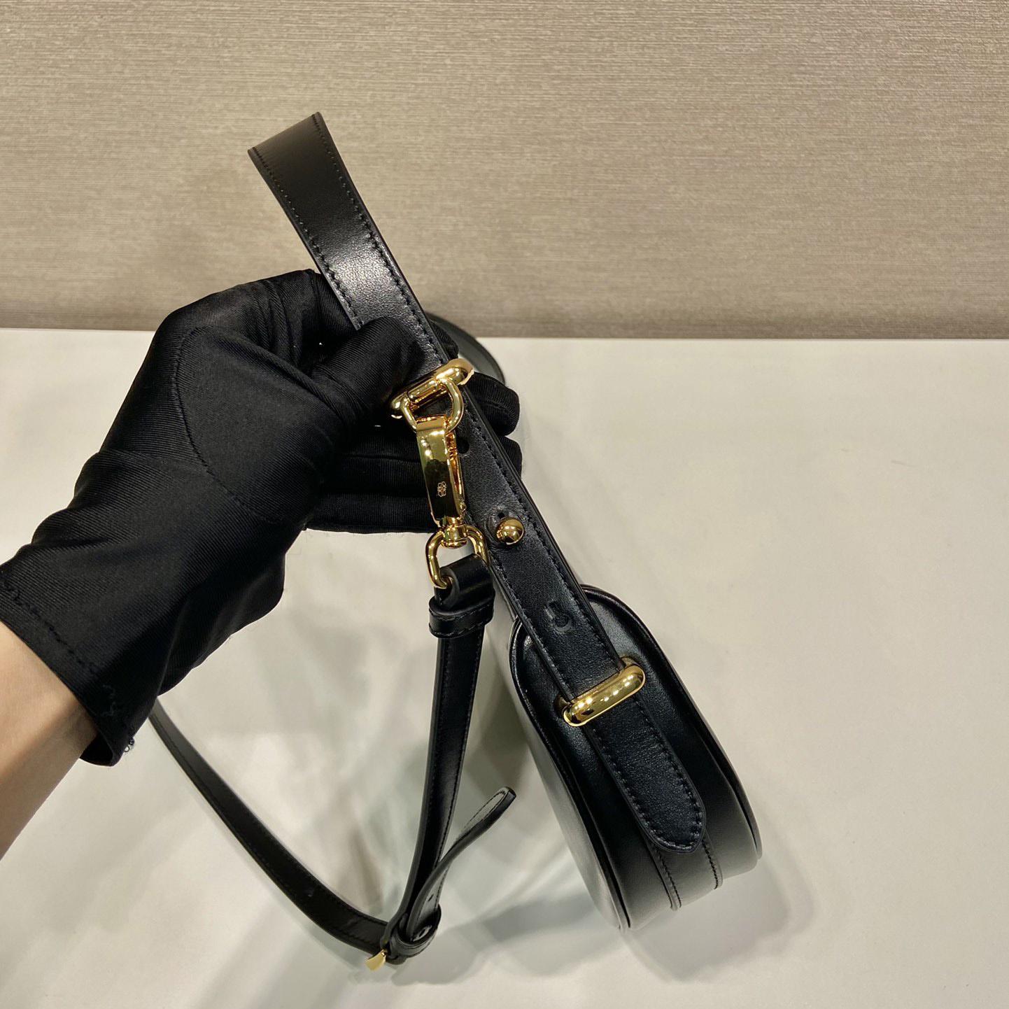 Prada Arqué Leather Mini Shoulder Bag - DopestKickz