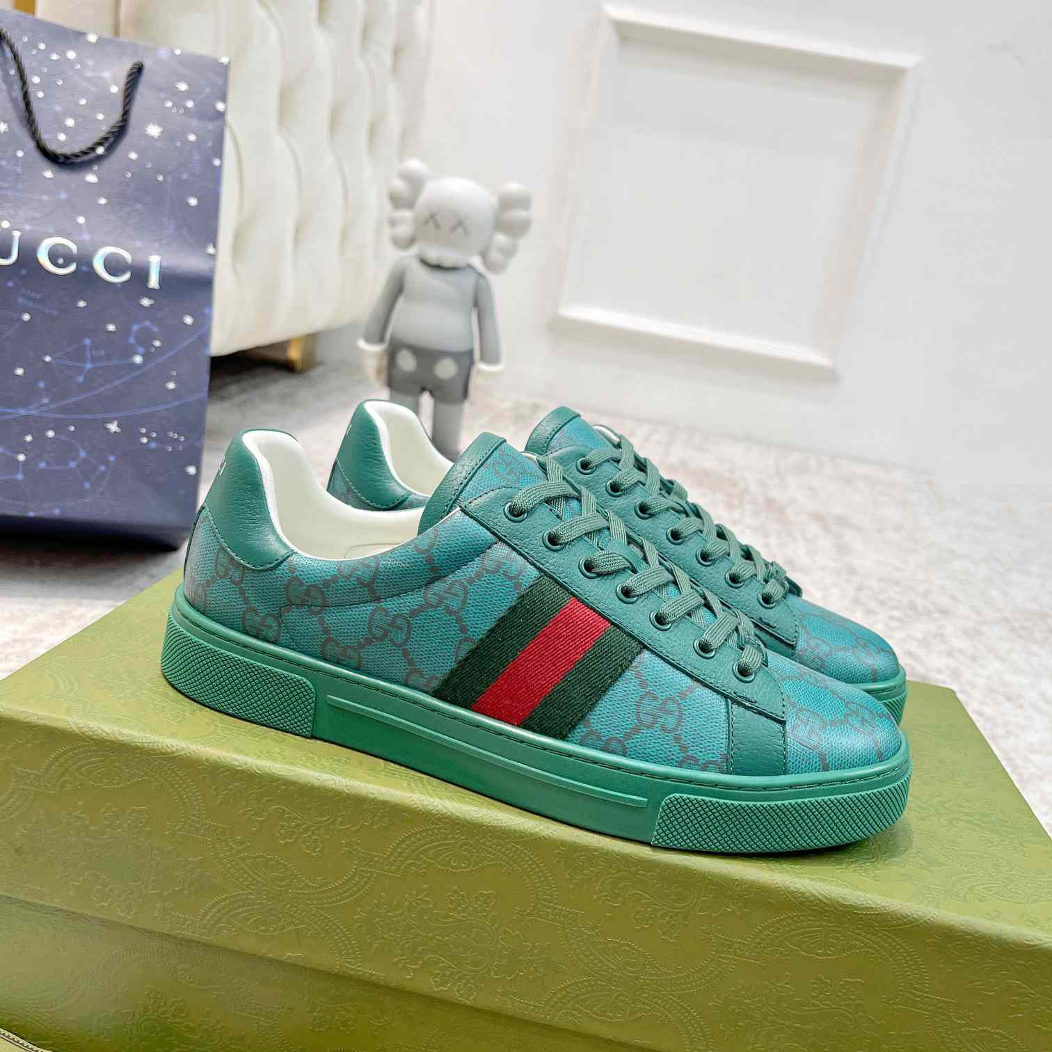 Gucci Ace GG Crystal Canvas Sneaker  - DopestKickz