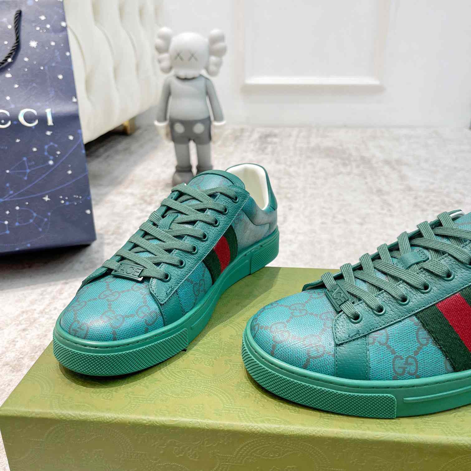 Gucci Ace GG Crystal Canvas Sneaker  - DopestKickz