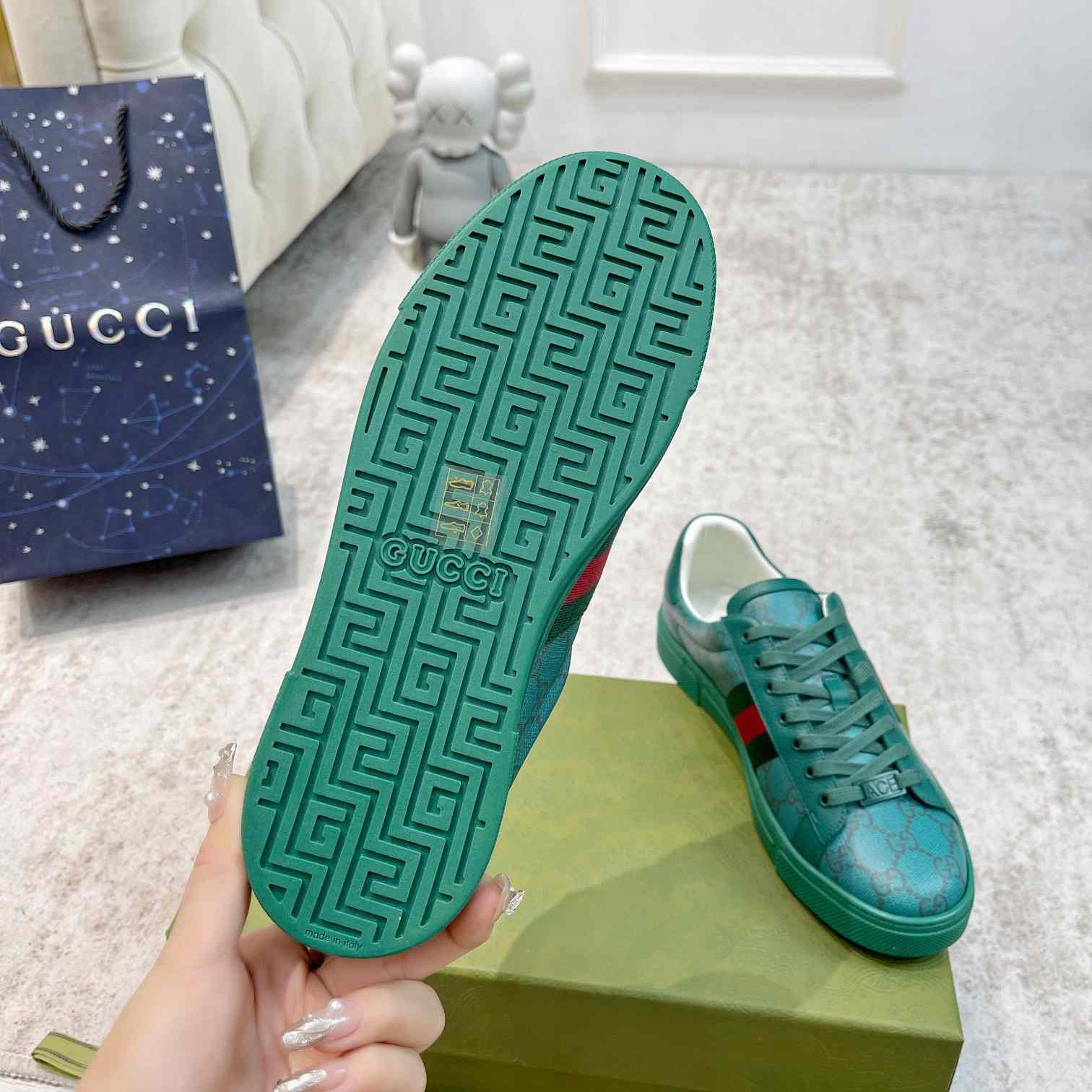 Gucci Ace GG Crystal Canvas Sneaker  - DopestKickz