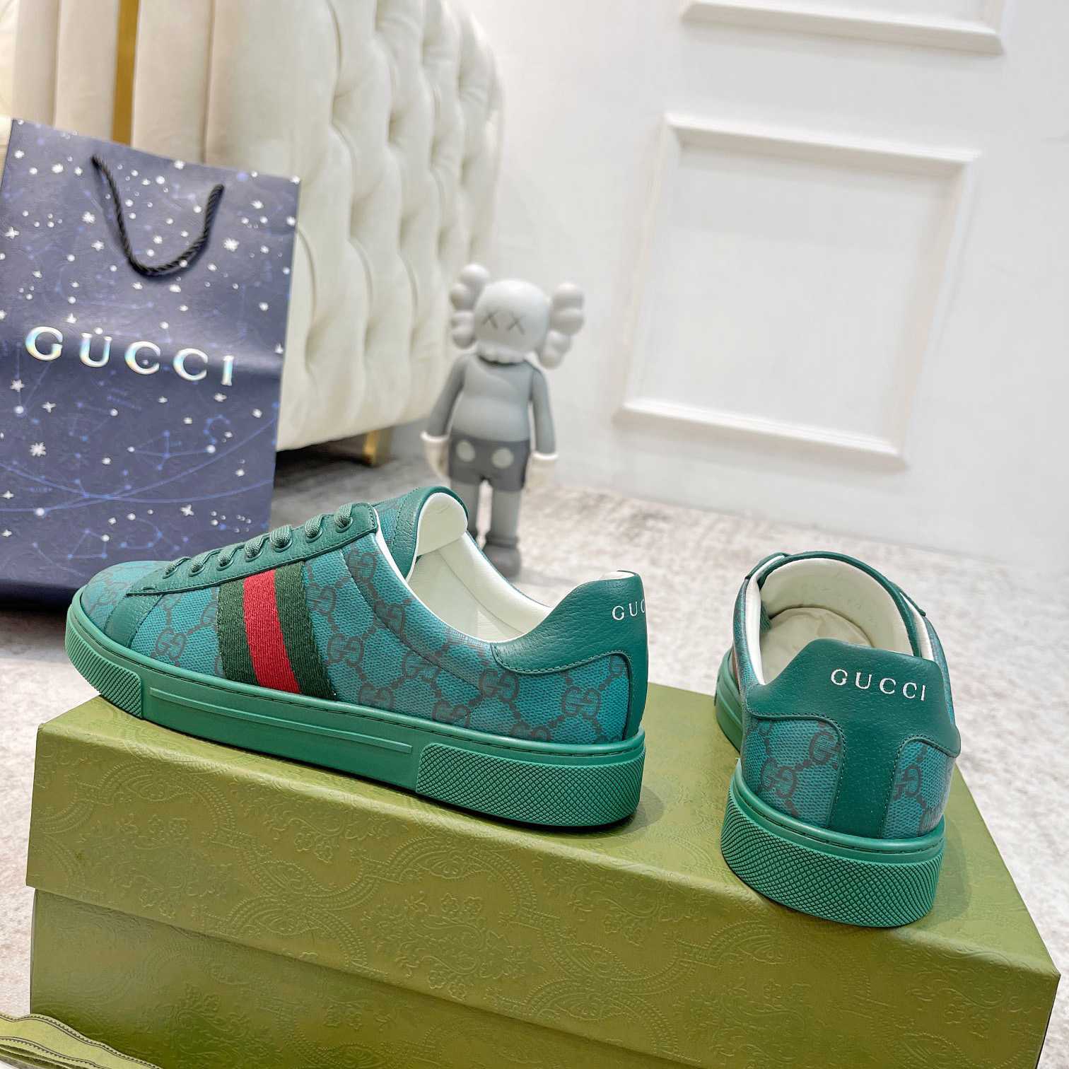 Gucci Ace GG Crystal Canvas Sneaker  - DopestKickz