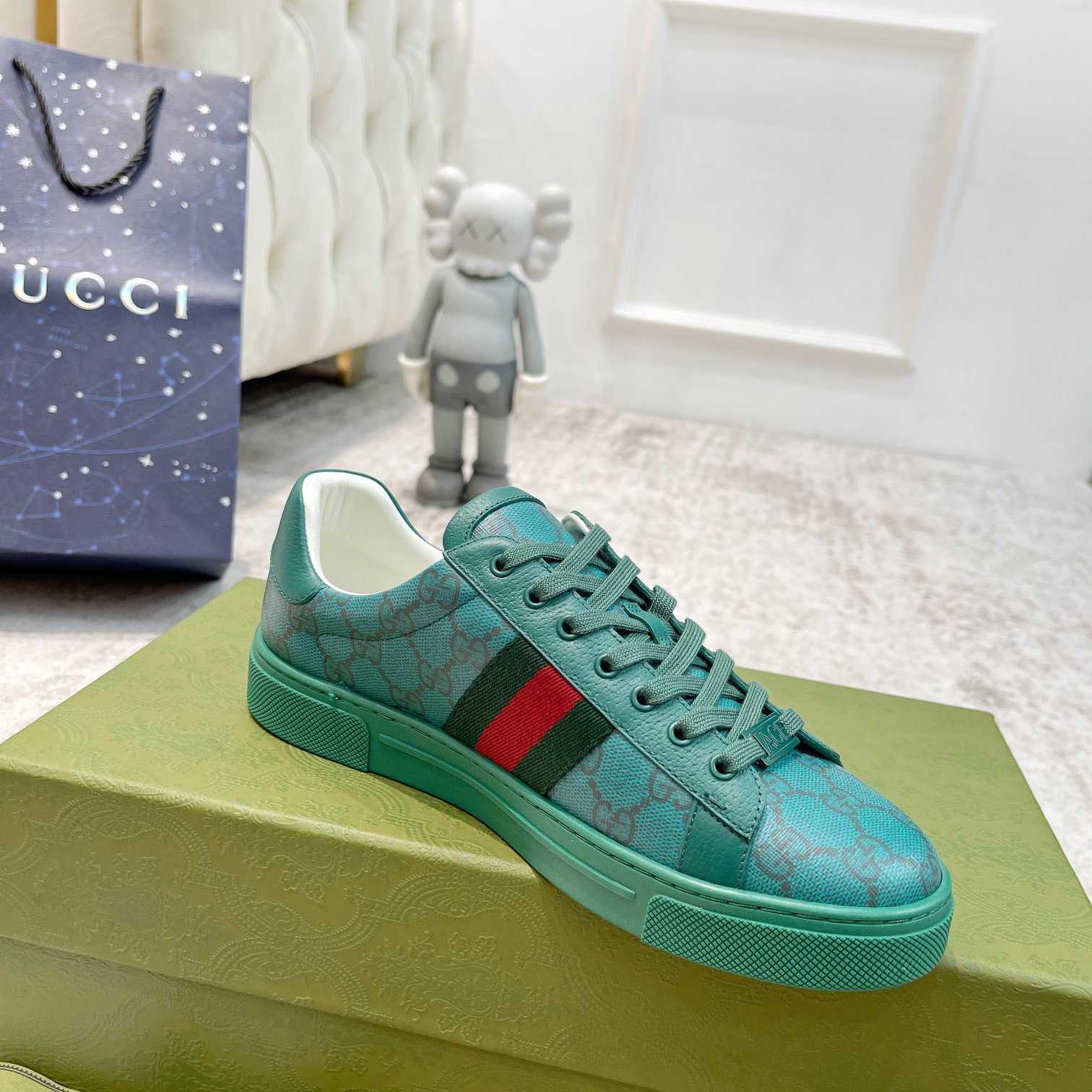Gucci Ace GG Crystal Canvas Sneaker  - DopestKickz