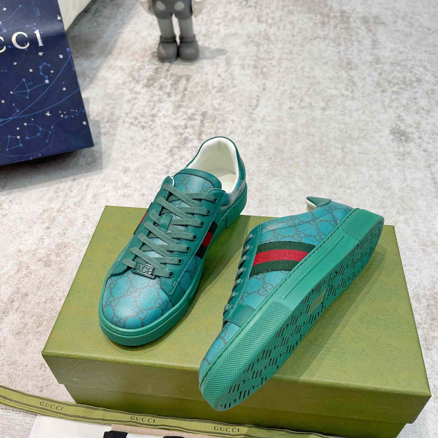 Gucci Ace GG Crystal Canvas Sneaker  - DopestKickz