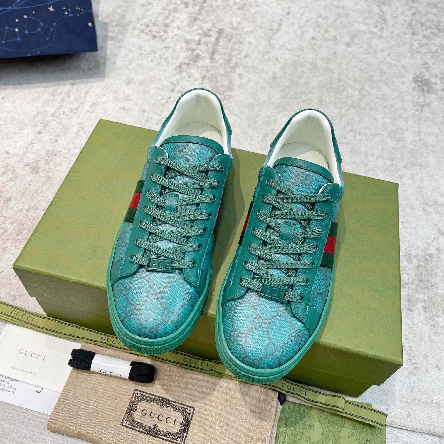 Gucci Ace GG Crystal Canvas Sneaker  - DopestKickz
