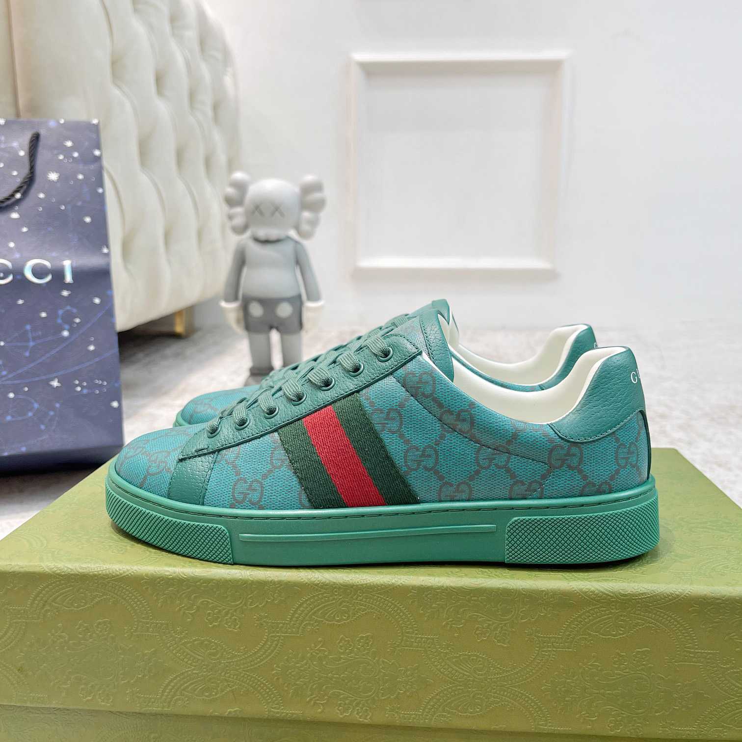 Gucci Ace GG Crystal Canvas Sneaker  - DopestKickz