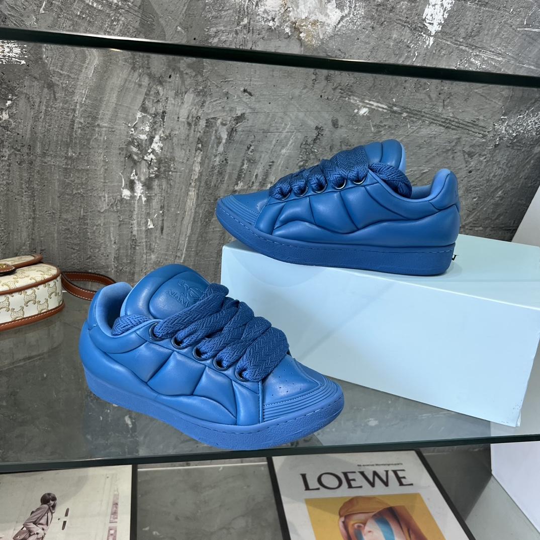 Lanvin Leather Curb XL Sneakers - DopestKickz