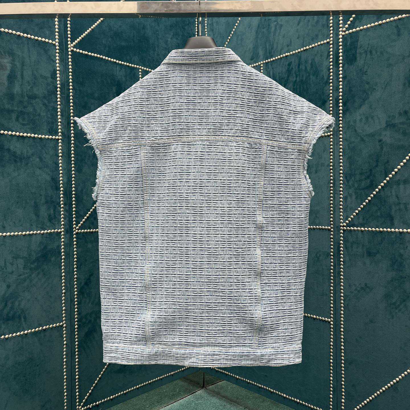 Givenchy 4G Denim Oversized Sleeveless Jacket - DopestKickz