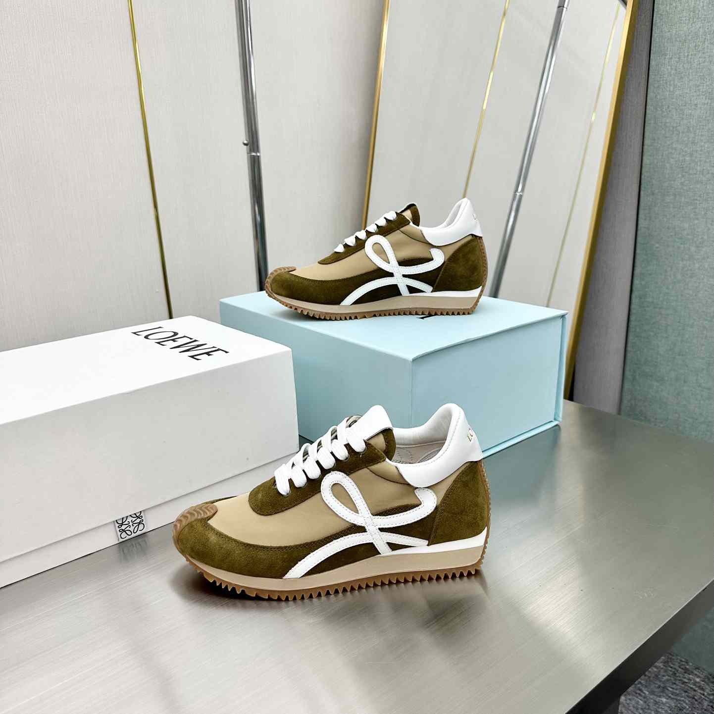 Loewe Flow Runner In Nylon And Suede - DopestKickz