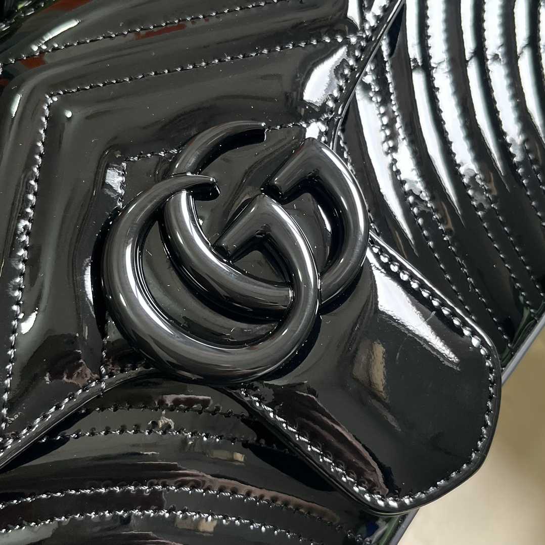 Gucci GG Marmont Patent Small Shoulder Bag - DopestKickz