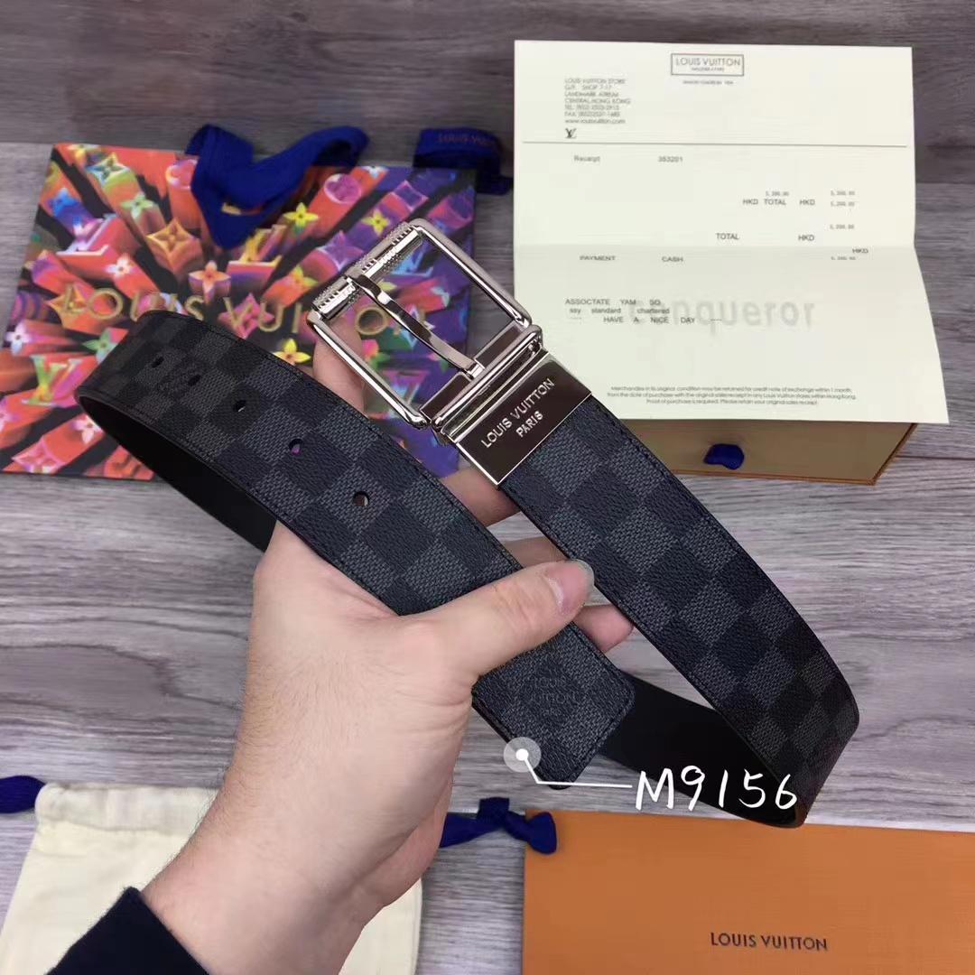 Louis Vuitton Damier Print 40MM Reversible  M9156 - DopestKickz