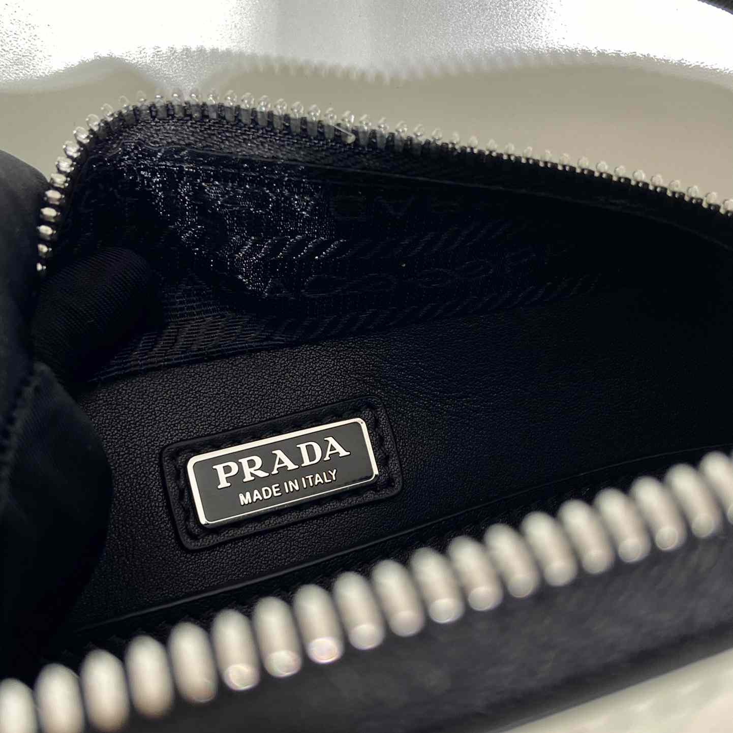Prada Brique Brushed Leather Bag With Triangle Motif - DopestKickz