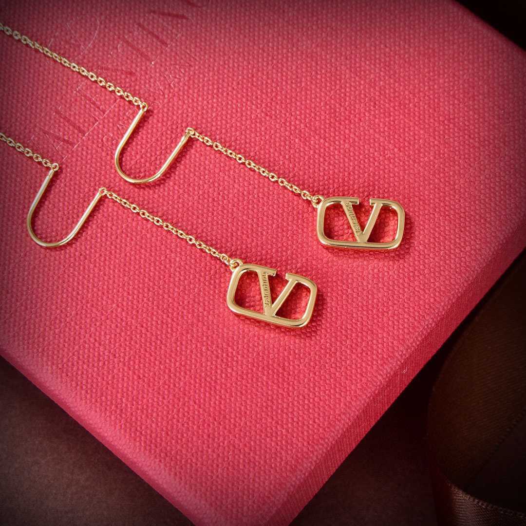 Valenti Gold Garavani VLogo Dangle Earrings - DopestKickz
