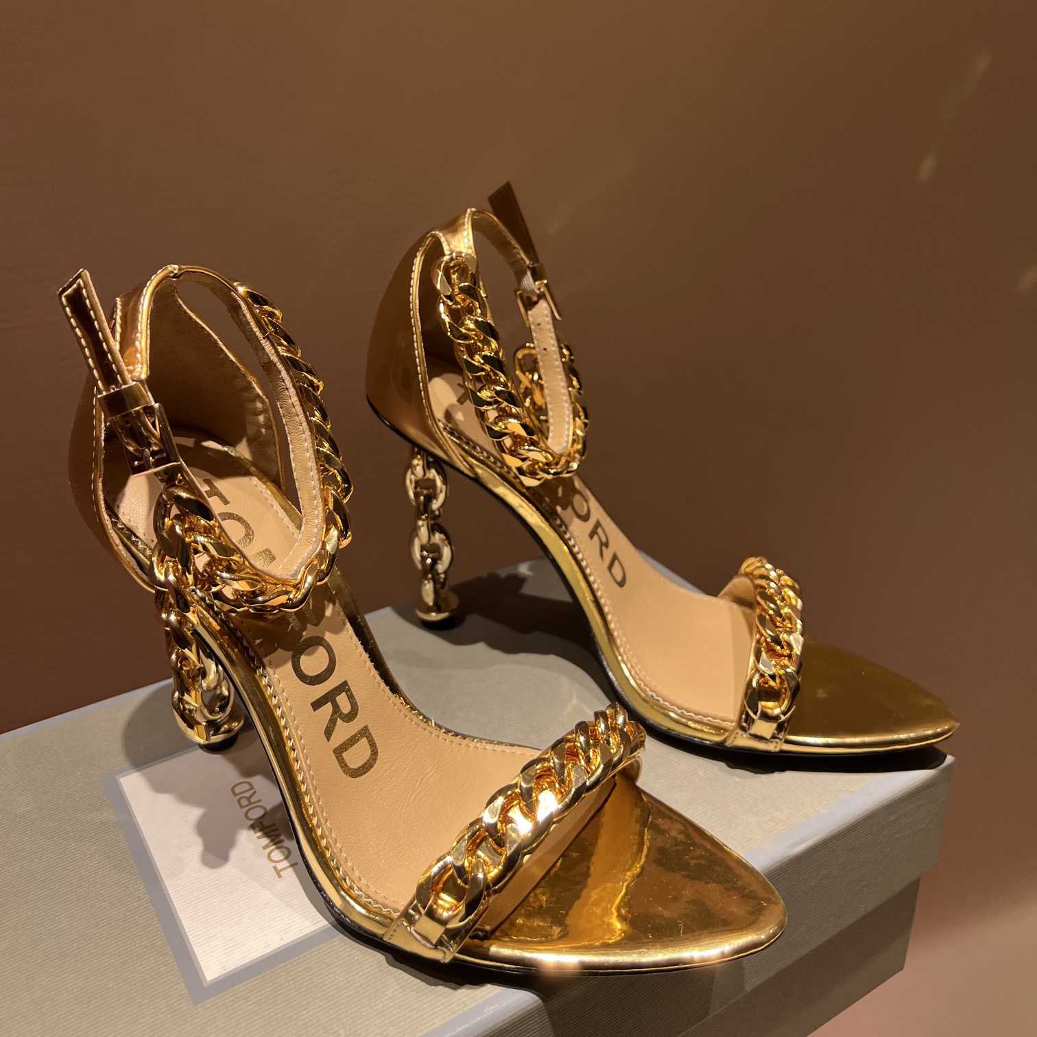 Tom Ford 105mm Leather Sandals - DopestKickz