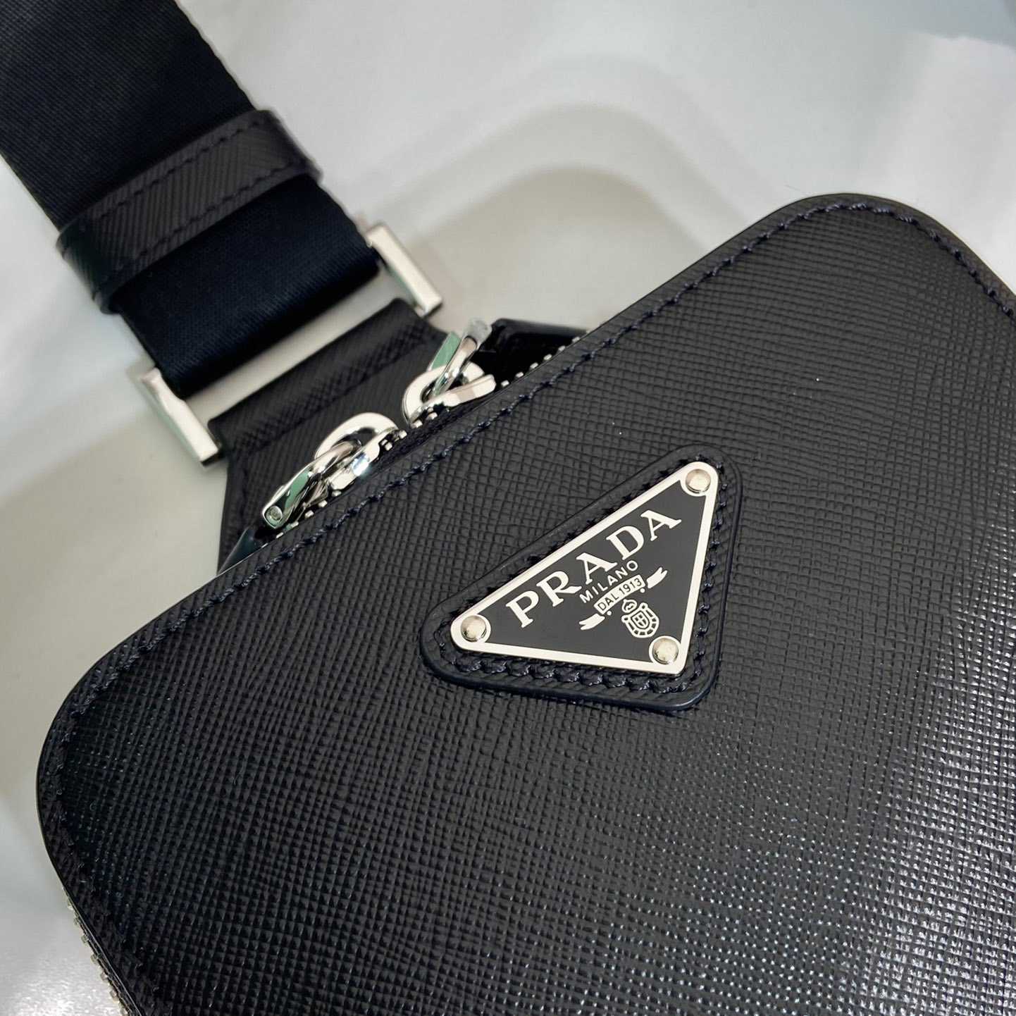 Prada Brique Saffiano Leather Bag - DopestKickz