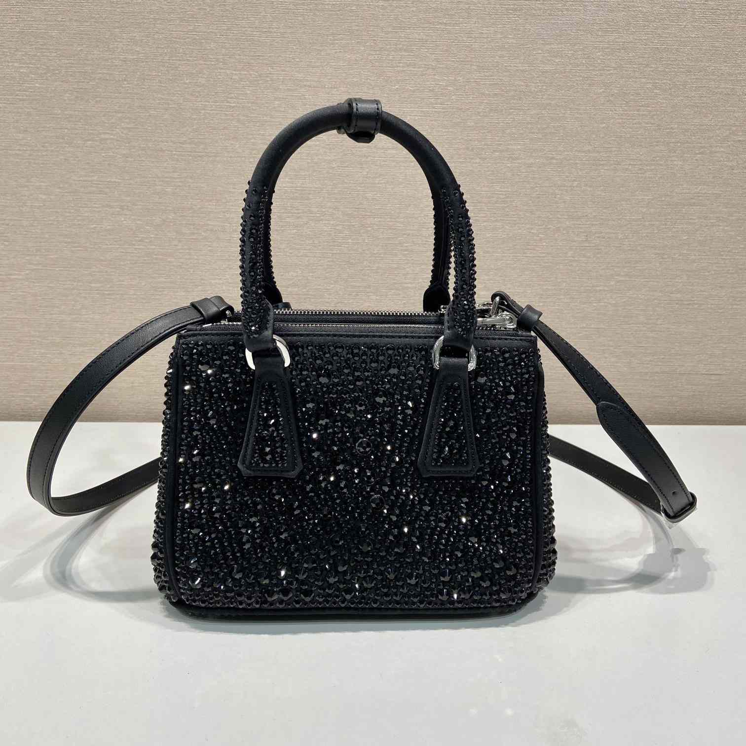 Prada Galleria Satin Mini-bag With Crystals - DopestKickz