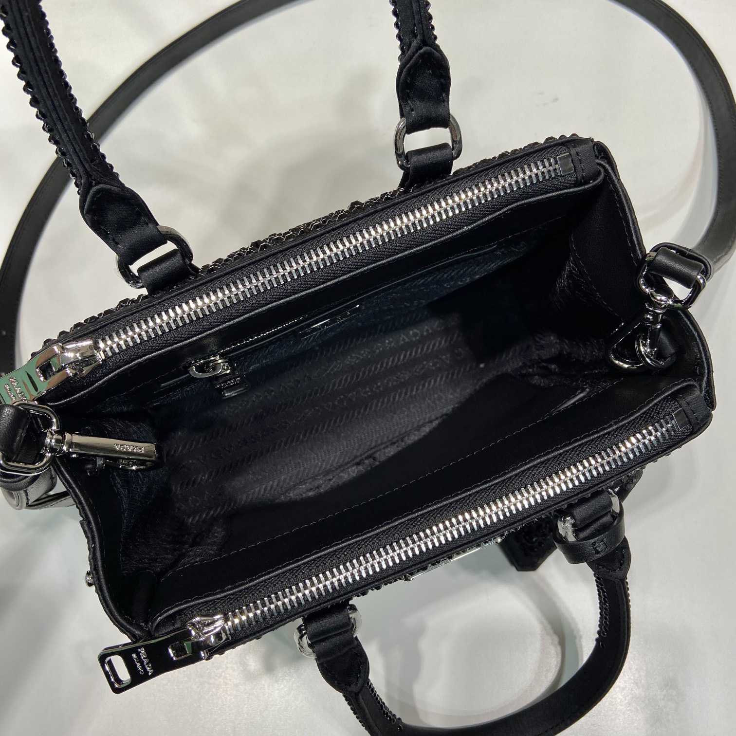 Prada Galleria Satin Mini-bag With Crystals - DopestKickz