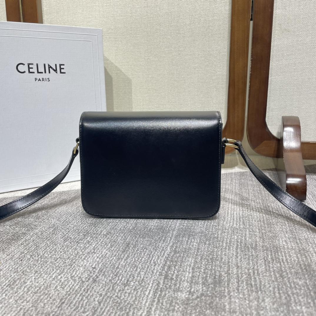 Celine Teen Triomphe Bag In Shiny Calfskin - DopestKickz