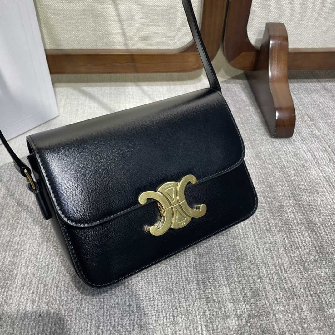 Celine Teen Triomphe Bag In Shiny Calfskin - DopestKickz