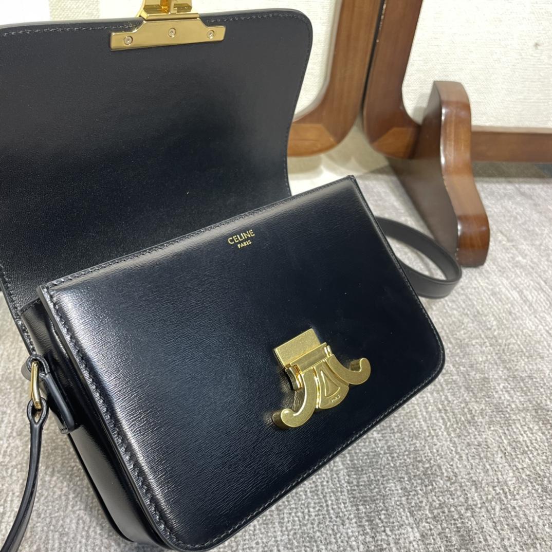 Celine Teen Triomphe Bag In Shiny Calfskin - DopestKickz