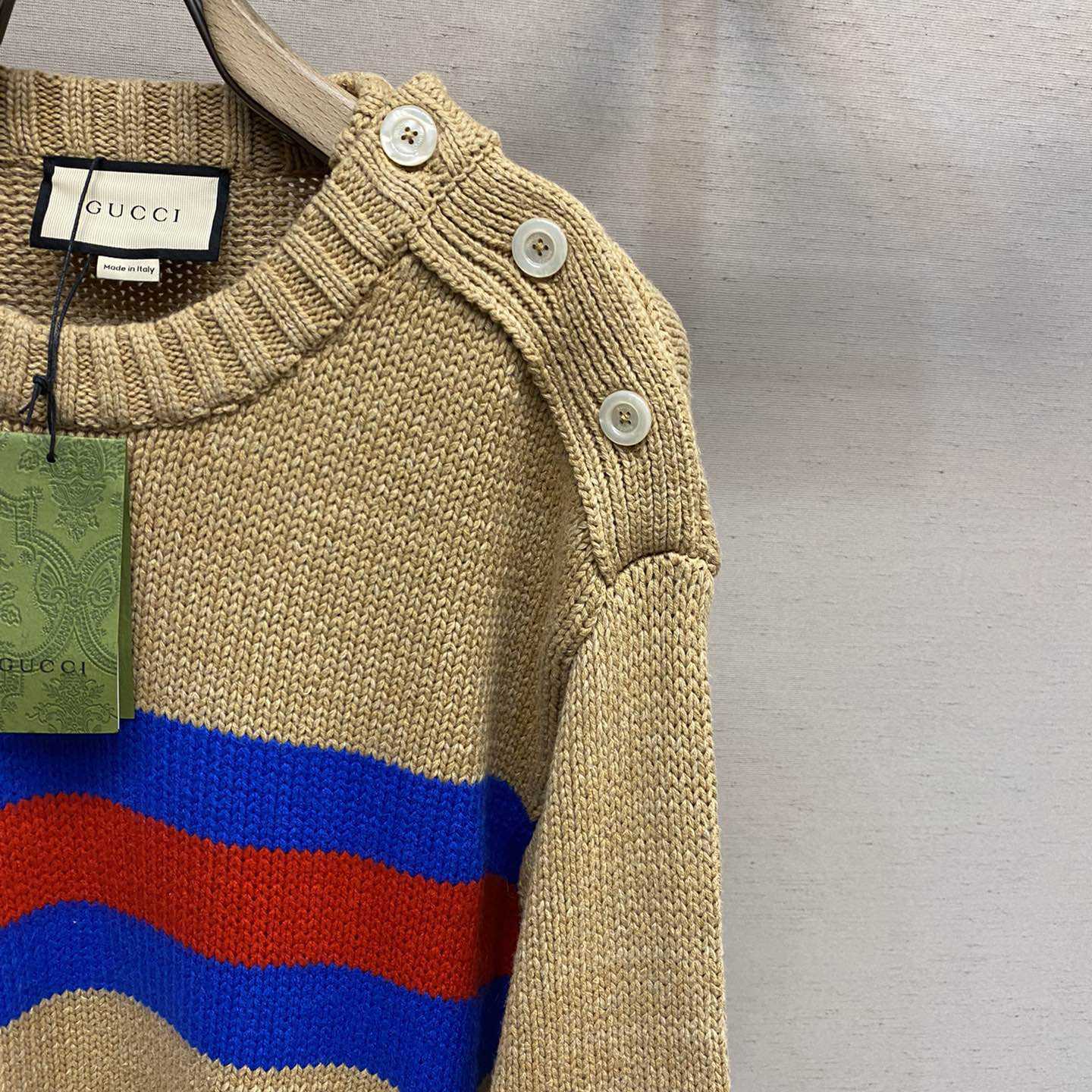 Gucci Wool Mohair Sweater With Web Intarsia - DopestKickz