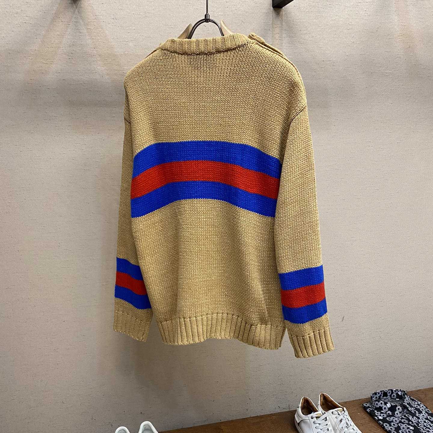 Gucci Wool Mohair Sweater With Web Intarsia - DopestKickz