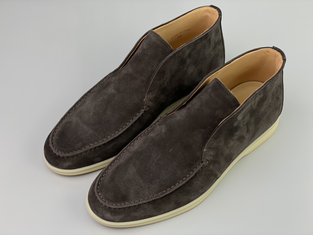 Loro Piana White Sole Summer Walk Loafers In Brown - DopestKickz