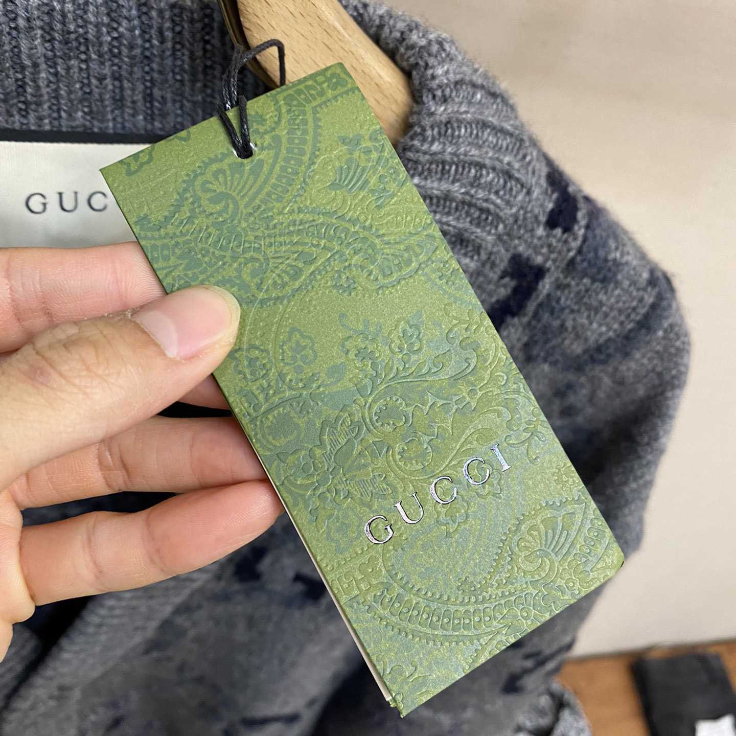 Gucci Wool Cardigan With GG Intarsia - DopestKickz