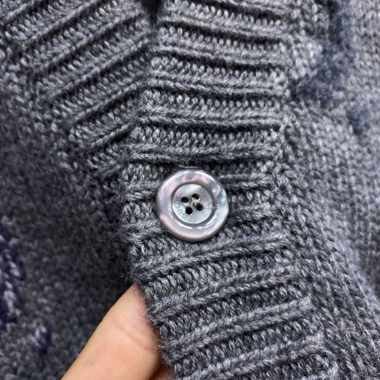 Gucci Wool Cardigan With GG Intarsia - DopestKickz